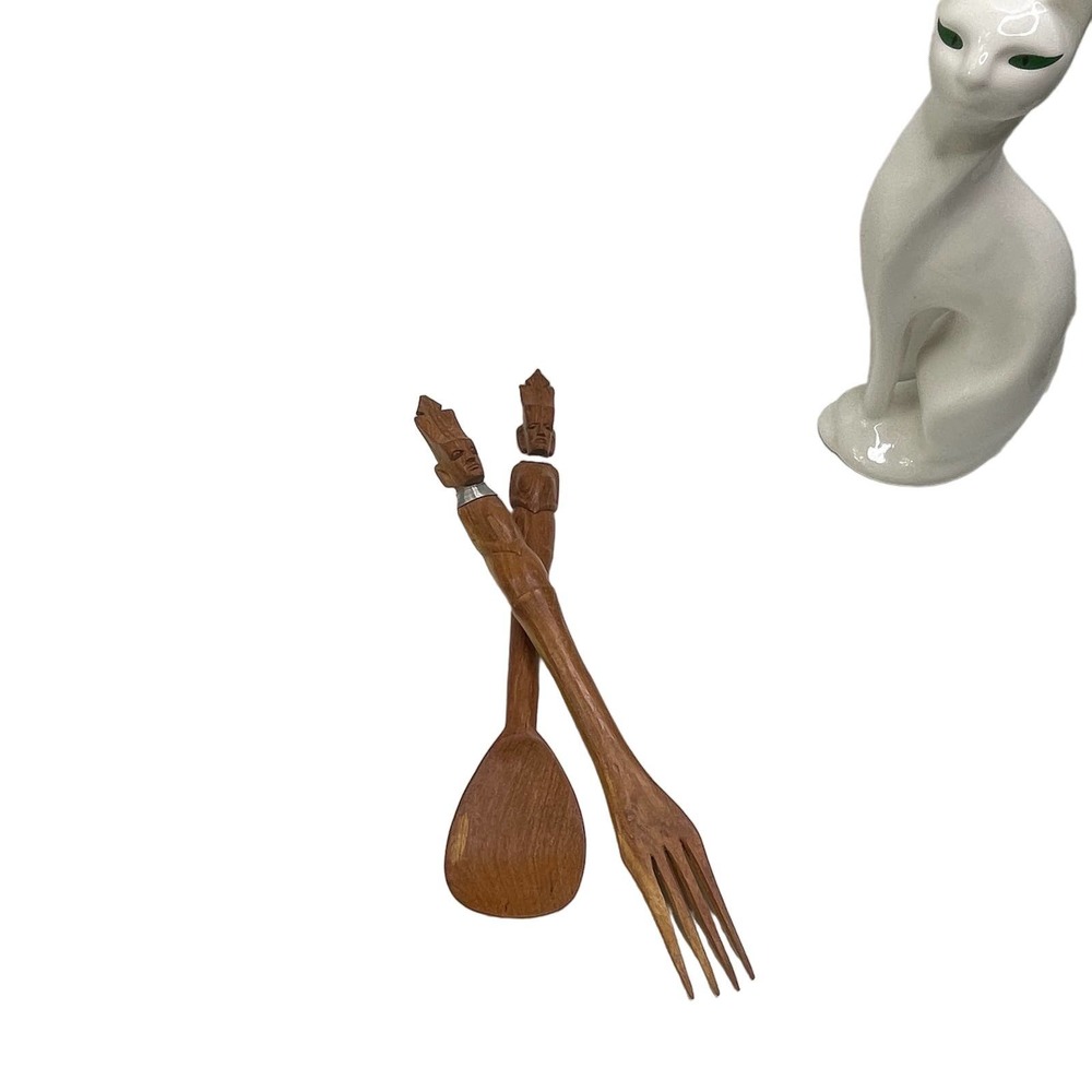 Handcarved Wood Spoon & Fork